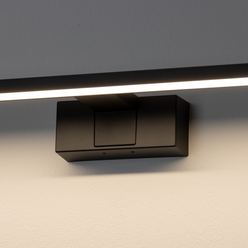 Aigostar - Iluminación LED para espejos de baño LED/8W/230V 4000K 40 cm IP44 negro