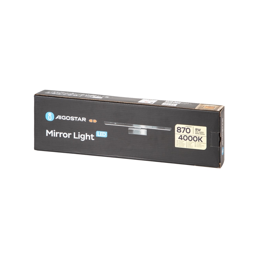 Aigostar - Iluminación LED para espejos de baño LED/8W/230V 4000K 40cm IP44