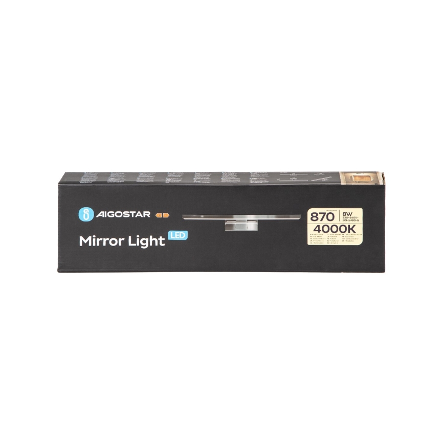 Aigostar - Iluminación LED para espejos de baño LED/8W/230V 4000K 40cm IP44