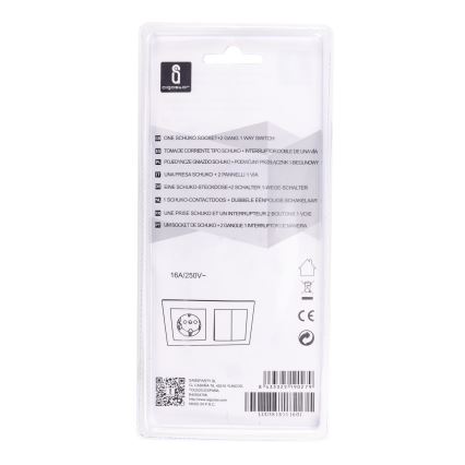Aigostar - Interruptor doméstico con enchufe 1x16A/250V
