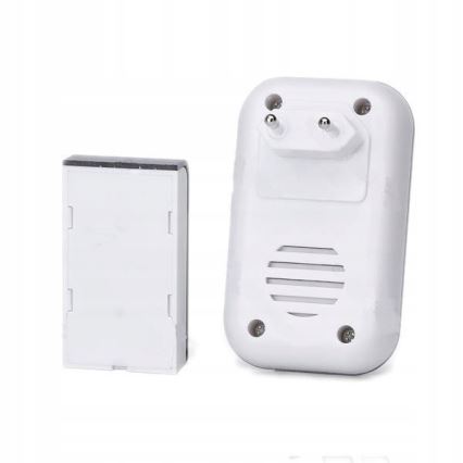 Aigostar - SET de 2 timbres inalámbricos para enchufe 230V/12V IP44 blanco