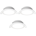 Aigostar - Juego de 3 downlights empotrados LED para baño LED/4,8W/230V IP65 blanco