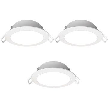 Aigostar - JUEGO de 3 downlights LED para baño LED/4,8W/230V IP65 blanco