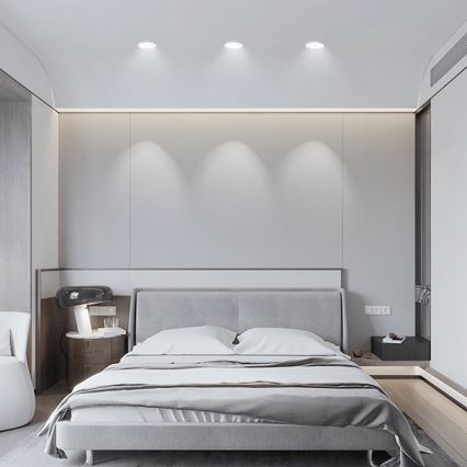 Aigostar - JUEGO de 3 downlights LED para baño LED/4,8W/230V IP65 blanco