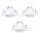 Aigostar - Juego de 3 luces empotrables LED/5W/230V 6500K diámetro 8,5 cm blanca