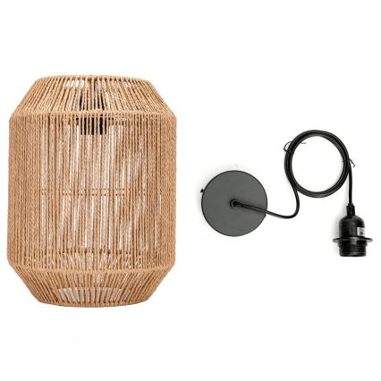 Aigostar - Lámpara colgante 1xE27/60W/230V beige