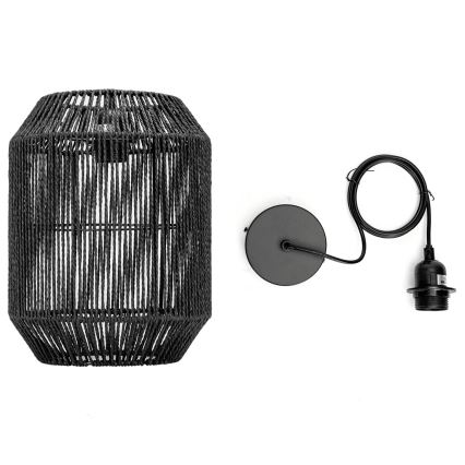 Aigostar - Lámpara colgante 1xE27/60W/230V negro