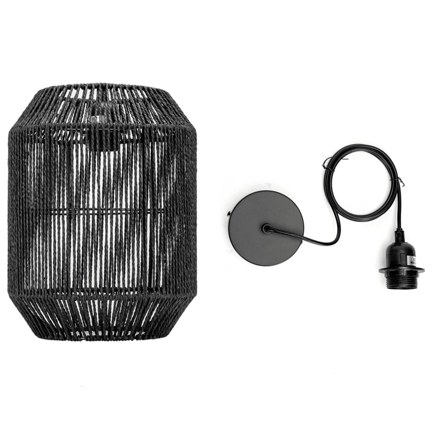 Aigostar - Lámpara colgante 1xE27/60W/230V negro