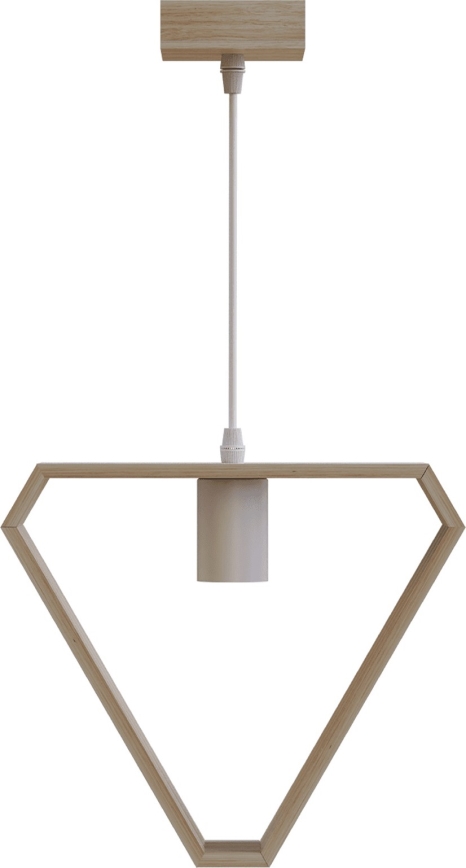 Aigostar - Lámpara colgante de madera con cable, 1xE27/60W/230V, acabado en pino