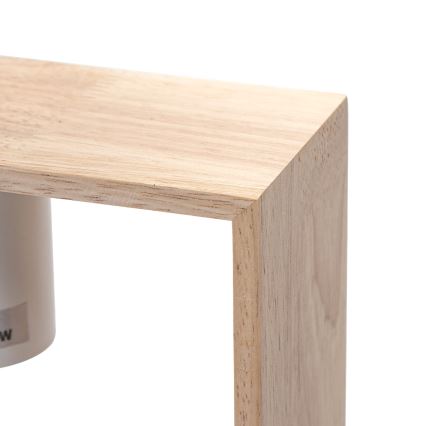 Aigostar - Lámpara colgante de madera de pino con cable 1xE27/60W/230V