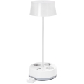 Aigostar - Lámpara de escritorio LED regulable con tomas de corriente y USB LED/4,6W/230V 3000/4000/6500K blanca