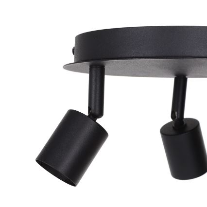 Aigostar - Lámpara de focos 3xGU10/60W/230V negra