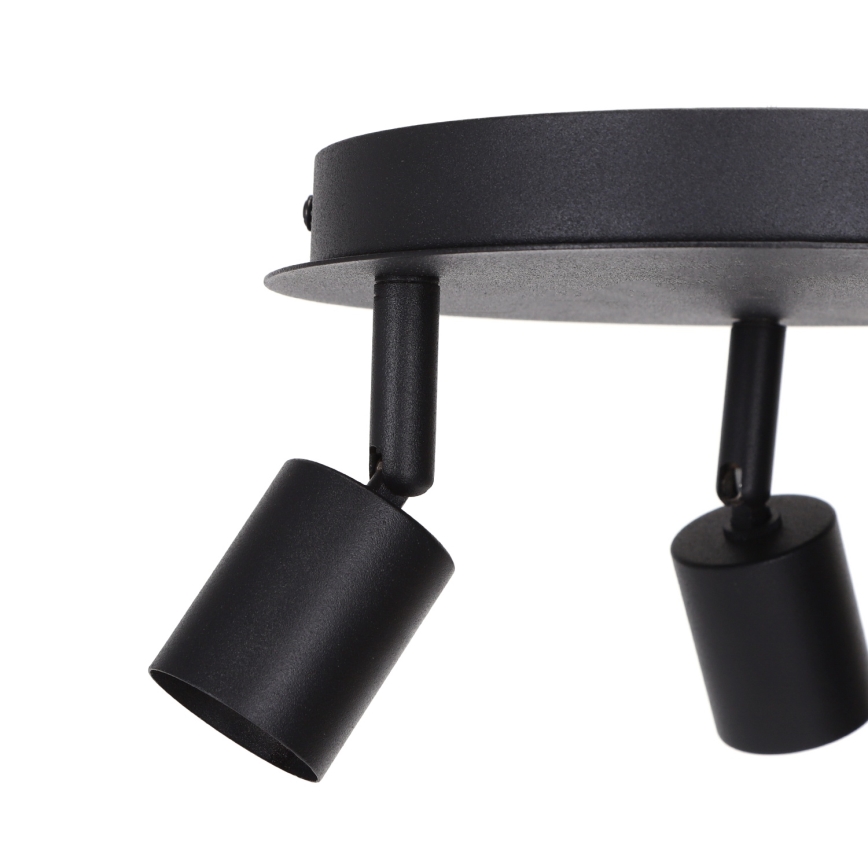 Aigostar - Lámpara de focos 3xGU10/60W/230V negra