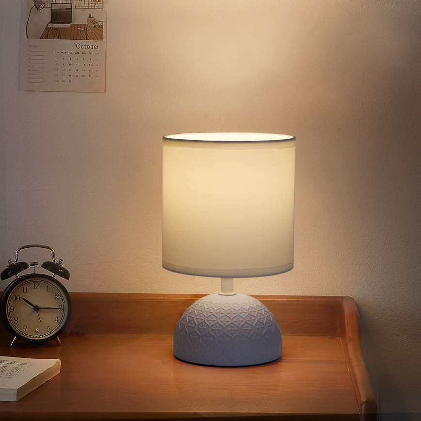 Aigostar - Lámpara de mesa 1xE14/40W/230V azul/blanco