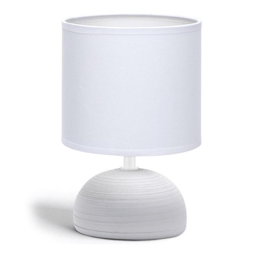 Aigostar - Lámpara de mesa 1xE14/40W/230V gris/blanco