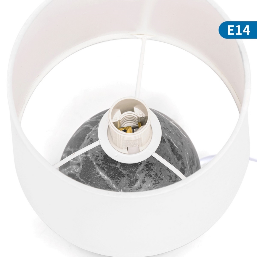 Aigostar - Lámpara de mesa 1xE14/40W/230V gris