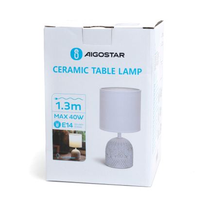 Aigostar - Lámpara de mesa 1xE14/40W/230V