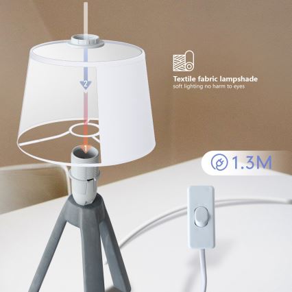 Aigostar - Lámpara de mesa 1xE14/40W/230V
