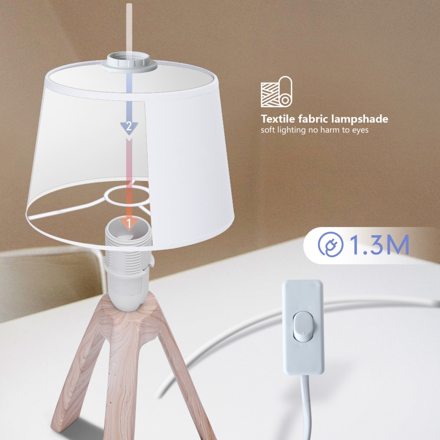 Aigostar - Lámpara de mesa 1xE14/40W/230V
