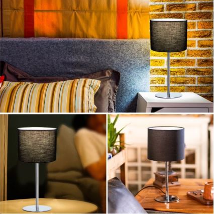 Aigostar - Lámpara de mesa 1xE14/40W/230V negro