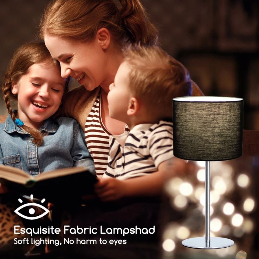 Aigostar - Lámpara de mesa 1xE14/40W/230V negro