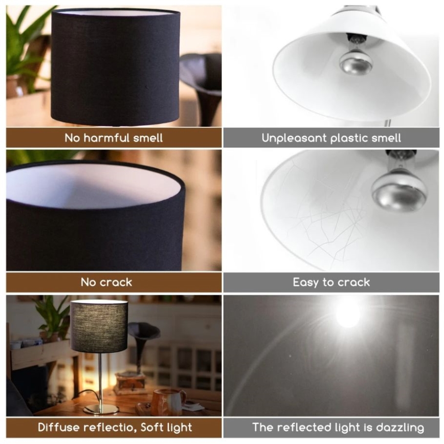 Aigostar - Lámpara de mesa 1xE14/40W/230V negro