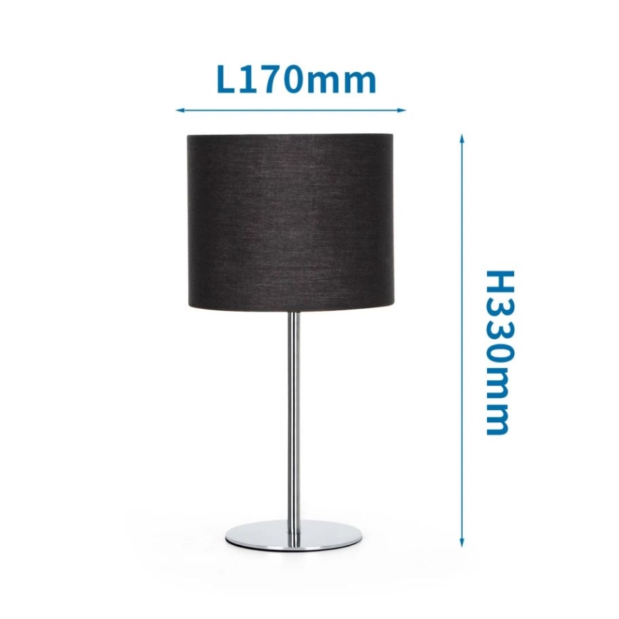Aigostar - Lámpara de mesa 1xE14/40W/230V negro