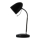 Aigostar - Lámpara de mesa 1xE27/36W/230V negra/cromo brillante