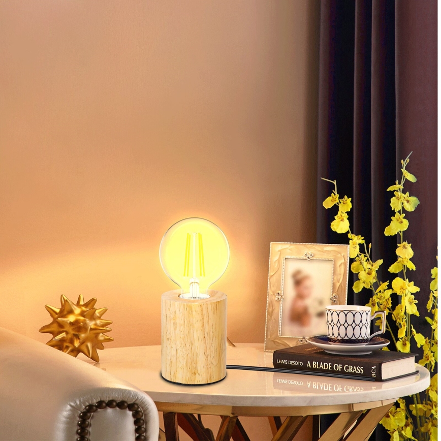 Aigostar - Lámpara de mesa 1xE27/60W/230V árbol de caucho