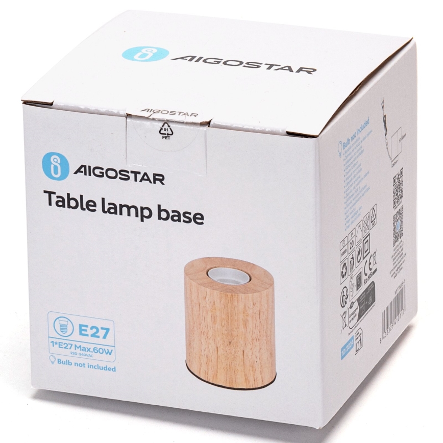 Aigostar - Lámpara de mesa 1xE27/60W/230V árbol de caucho