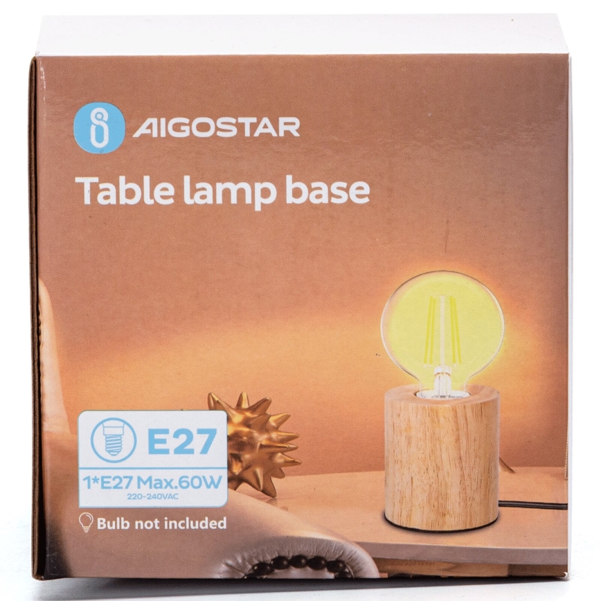 Aigostar - Lámpara de mesa 1xE27/60W/230V árbol de caucho