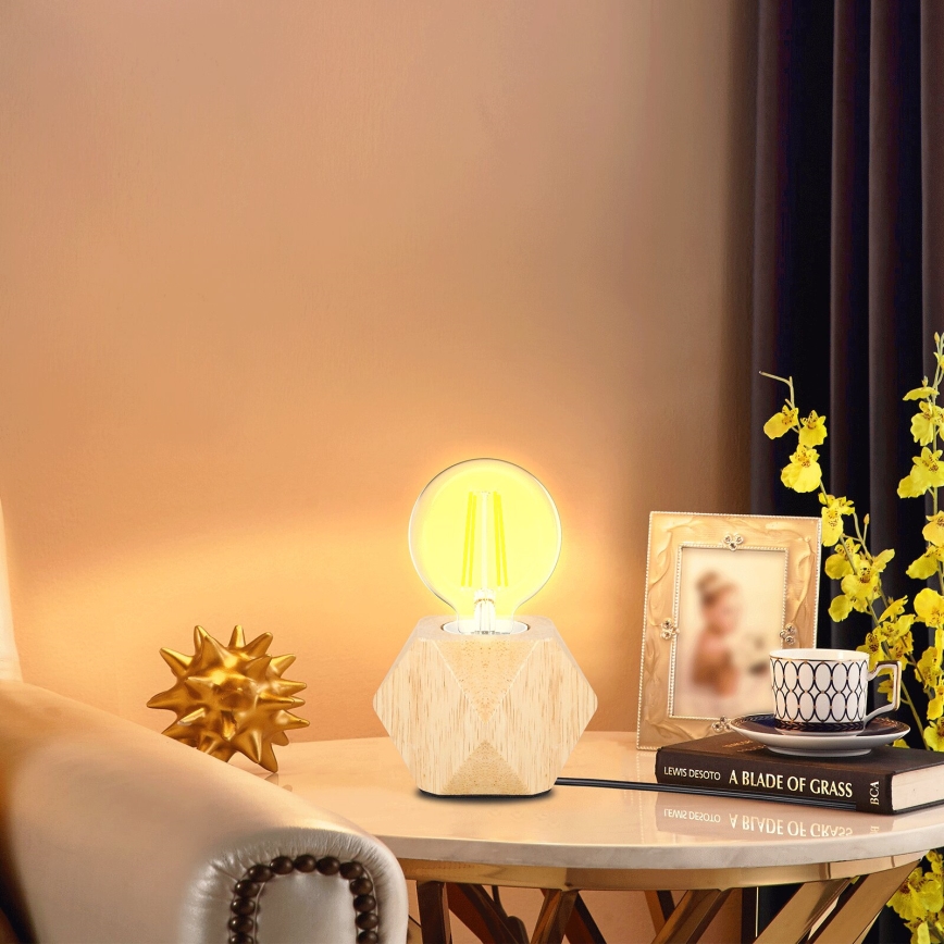 Aigostar - Lámpara de mesa 1xE27/60W/230V árbol de caucho