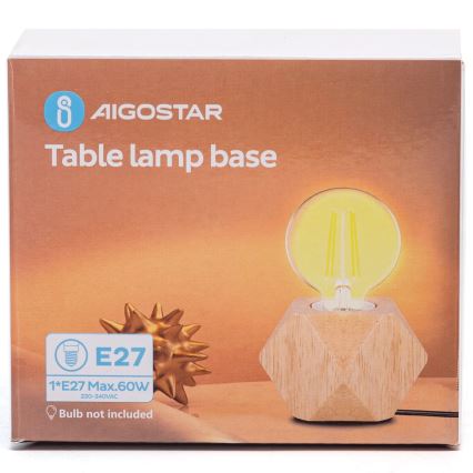 Aigostar - Lámpara de mesa 1xE27/60W/230V árbol de caucho