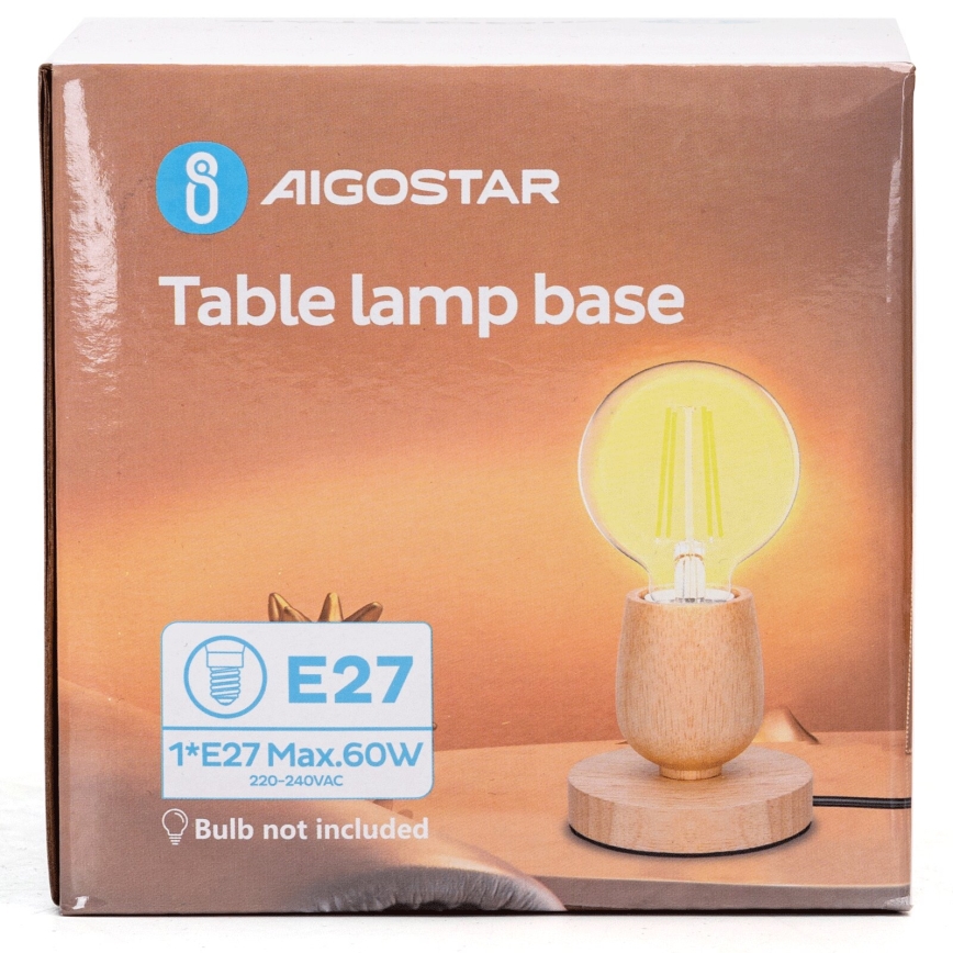 Aigostar - Lámpara de mesa 1xE27/60W/230V árbol de caucho