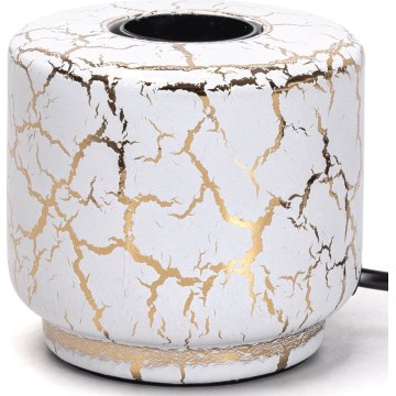 Aigostar - Lámpara de mesa 1xE27/60W/230V blanco/dorado
