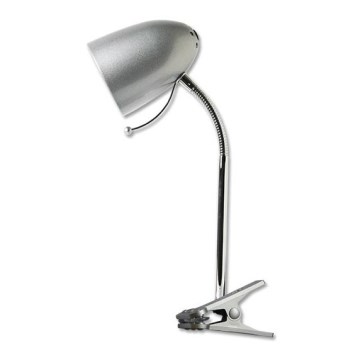 Aigostar - Lámpara de mesa con clip 1xE27/11W/230V plateada/cromo brillante