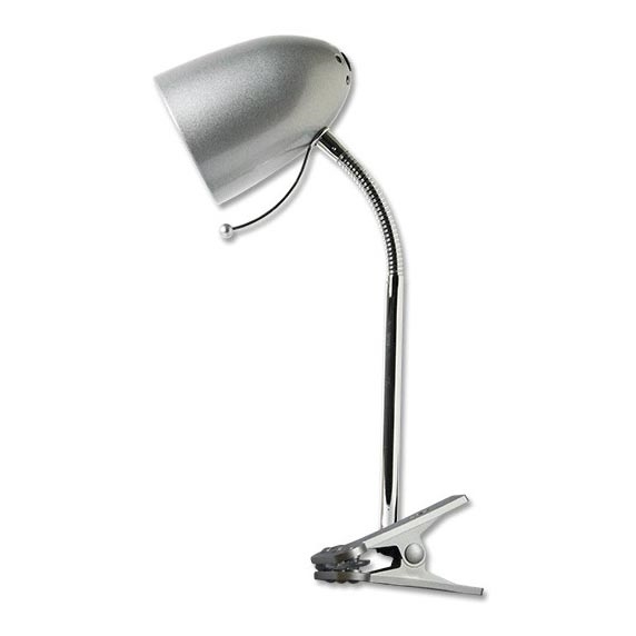 Aigostar - Lámpara de mesa con clip 1xE27/11W/230V plateada/cromo brillante