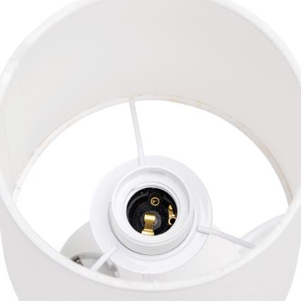 Aigostar - Lámpara de mesa con enchufes 1xE27/60W/230V blanca