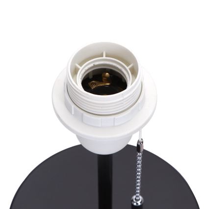 Aigostar - Lámpara de mesa con puerto USB 1xE27/40W/230V negro