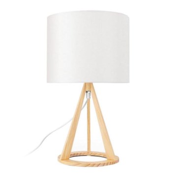 Aigostar - Lámpara de mesa de madera 1xE27/60W/230V acabado en pino