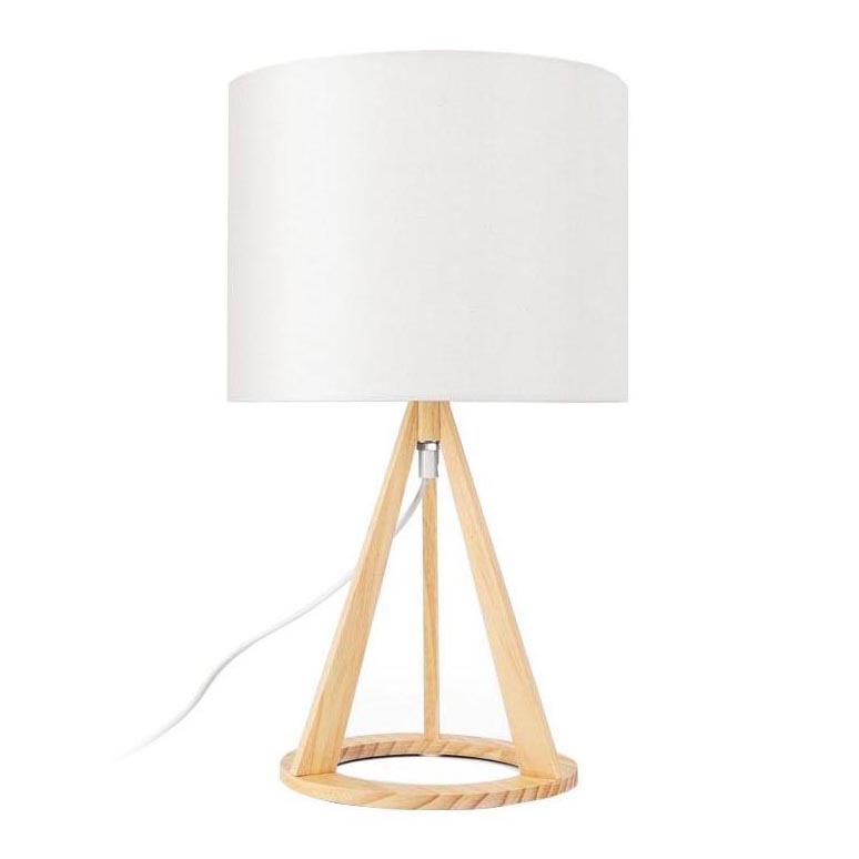 Aigostar - Lámpara de mesa de madera 1xE27/60W/230V acabado en pino