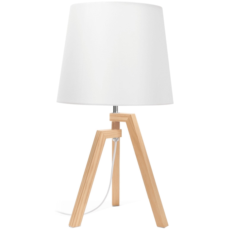 Aigostar - Lámpara de mesa de madera 1xE27/60W/230V, pino