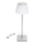 Aigostar - Lámpara de mesa LED de exterior regulable y recargable LED/4W/5V 3600mAh blanco/cromo mate IP54