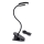Aigostar - Lámpara de mesa LED recargable regulable con clip LED/3W/5V 1800mAh negro