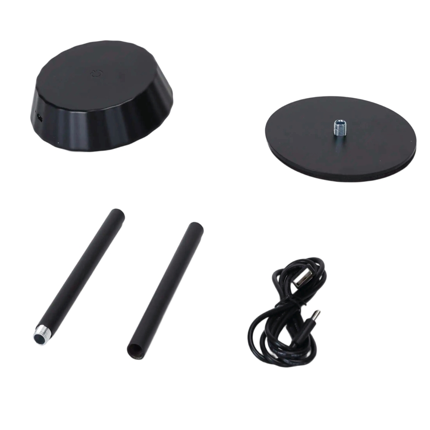 Aigostar - Lámpara de mesa LED regulable AMBIENT LED/2,4W/5V 3000-6500K negra