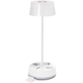 Aigostar - Lámpara de mesa regulable LED RGBW con enchufes y USB LED/4,6W/230V 3000/4000/6500K blanca