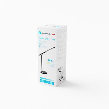 Aigostar - Lámpara de mesa regulable LED táctil LED/8W/230V 3000-6000K negro