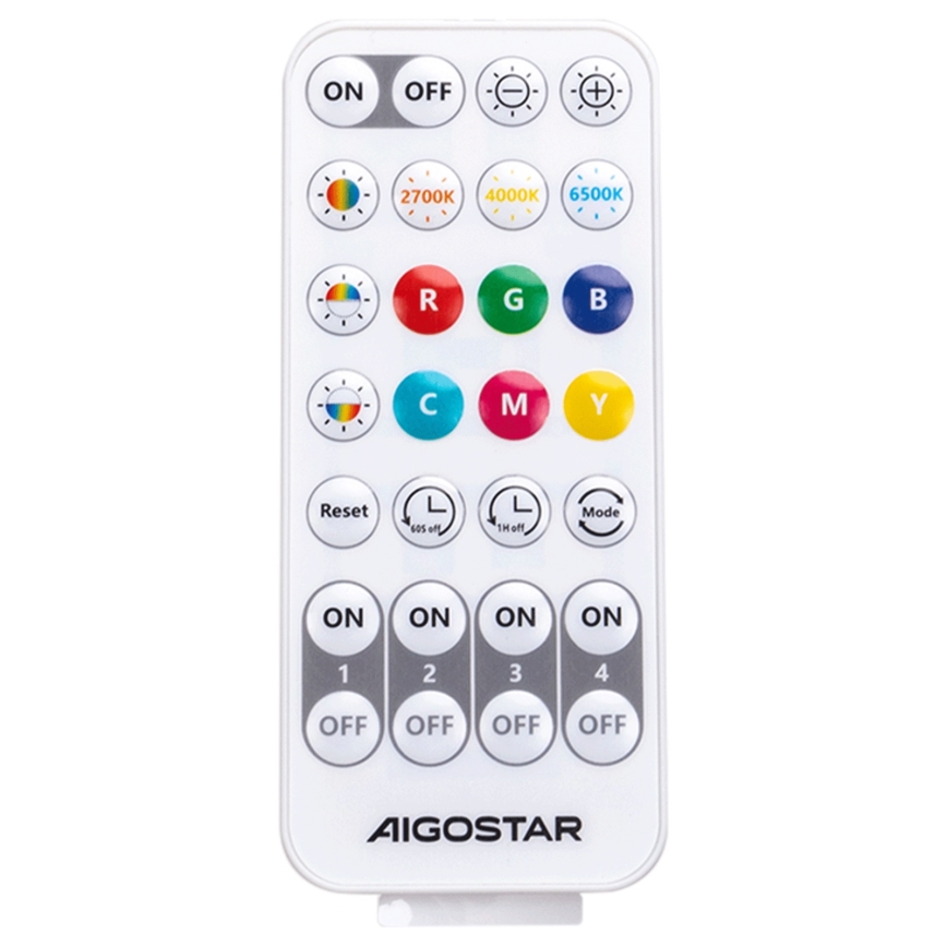 Aigostar - Lámpara de pie regulable LED RGBW MESH LED/8W/230V + mando a distancia