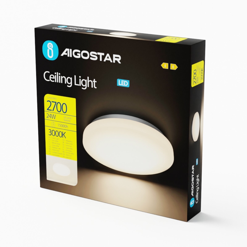Aigostar - Plafón LED 24W/230V 3000K Ø 38 cm