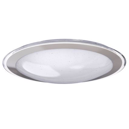 Aigostar - Lámpara de techo LED regulable LED/30W/230V 2700-6500K diámetro 42,9 cm cromo + control remoto